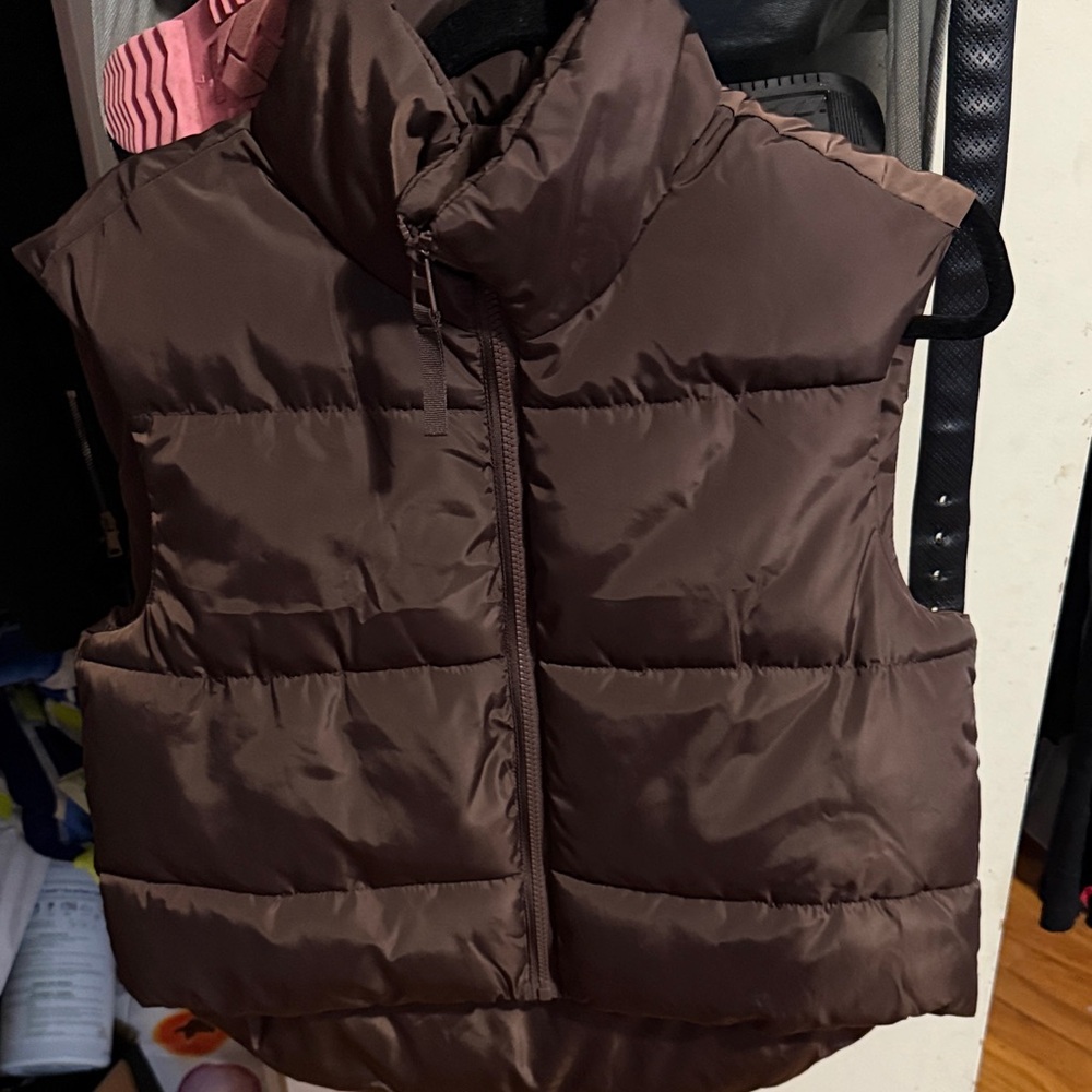Fashion Nova Brown Puffer Vest